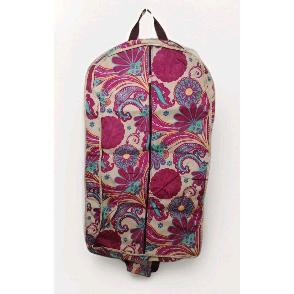 Initials Inc Vibrant Colorful Paisley Travel Hanging Garment Bag Foldable (read)